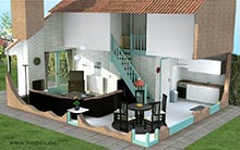 3D Illustration vom Ferienhaus Strandperle